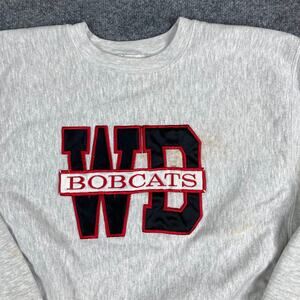 Rugged Sweats Sweatshirt Mens Size XL Gray WD Bobcats Graphic Crew Pullover